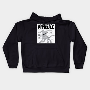 Anatomy Of A Pitbull Kids Hoodie